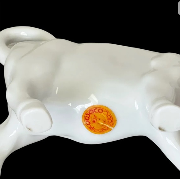Vintage ROWOCO Porcelain Cow Dairy Creamer Pitcher Made In Japan - Picture 5 of 5